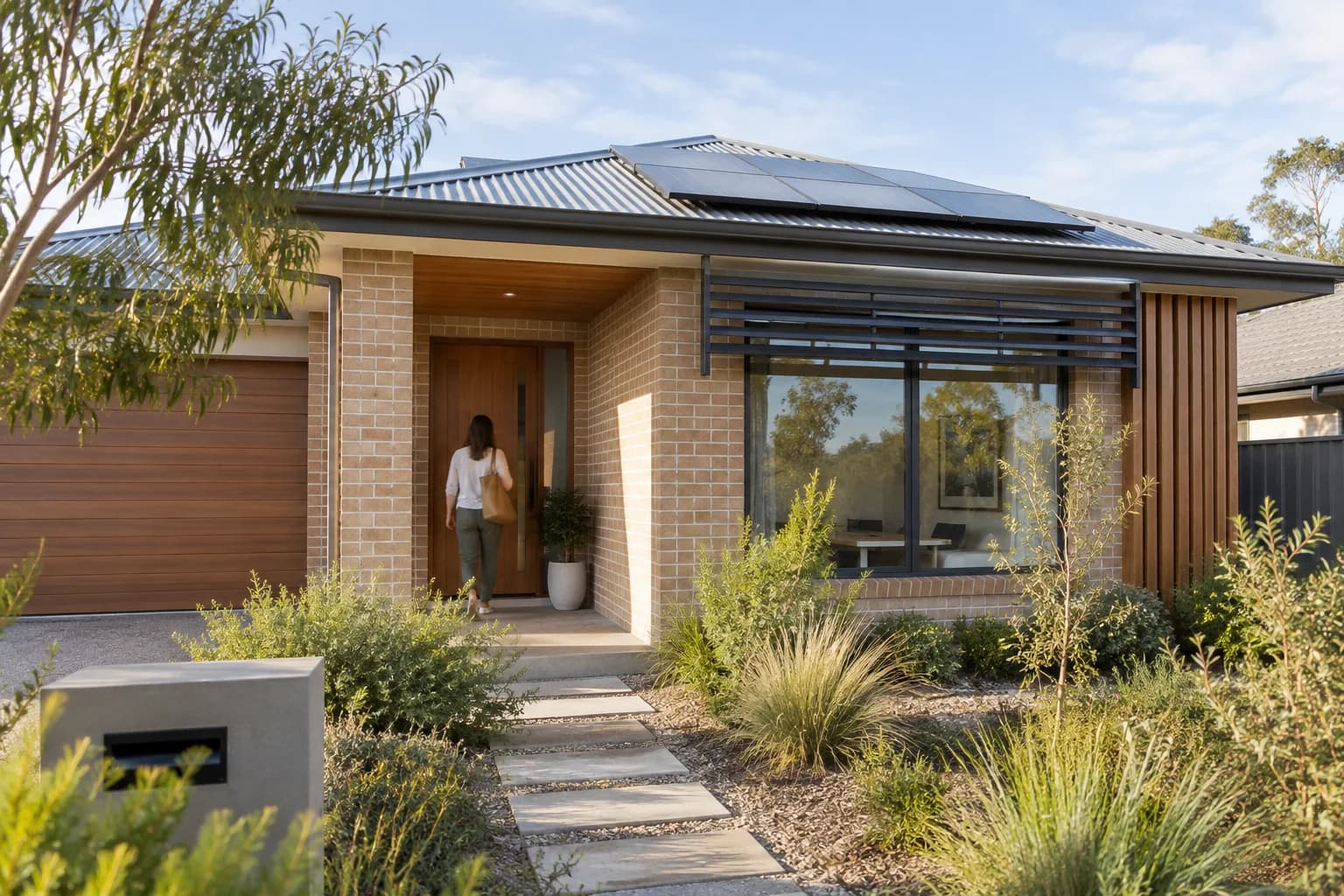 Illustrative sustainable australian building setting in an Australian setting
